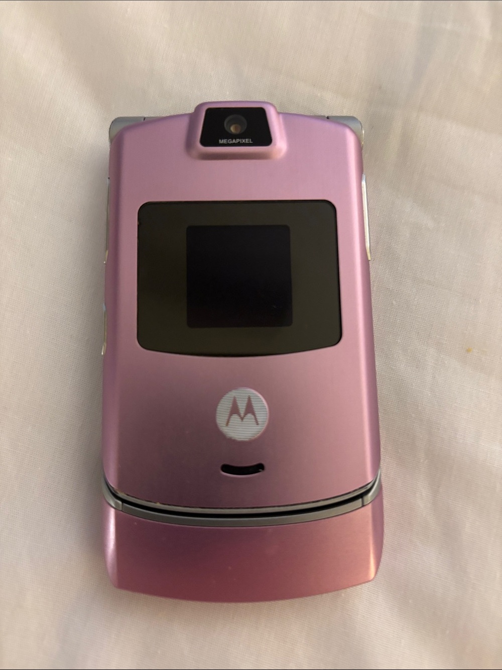 Motorola Pink Flip Phone with External Display